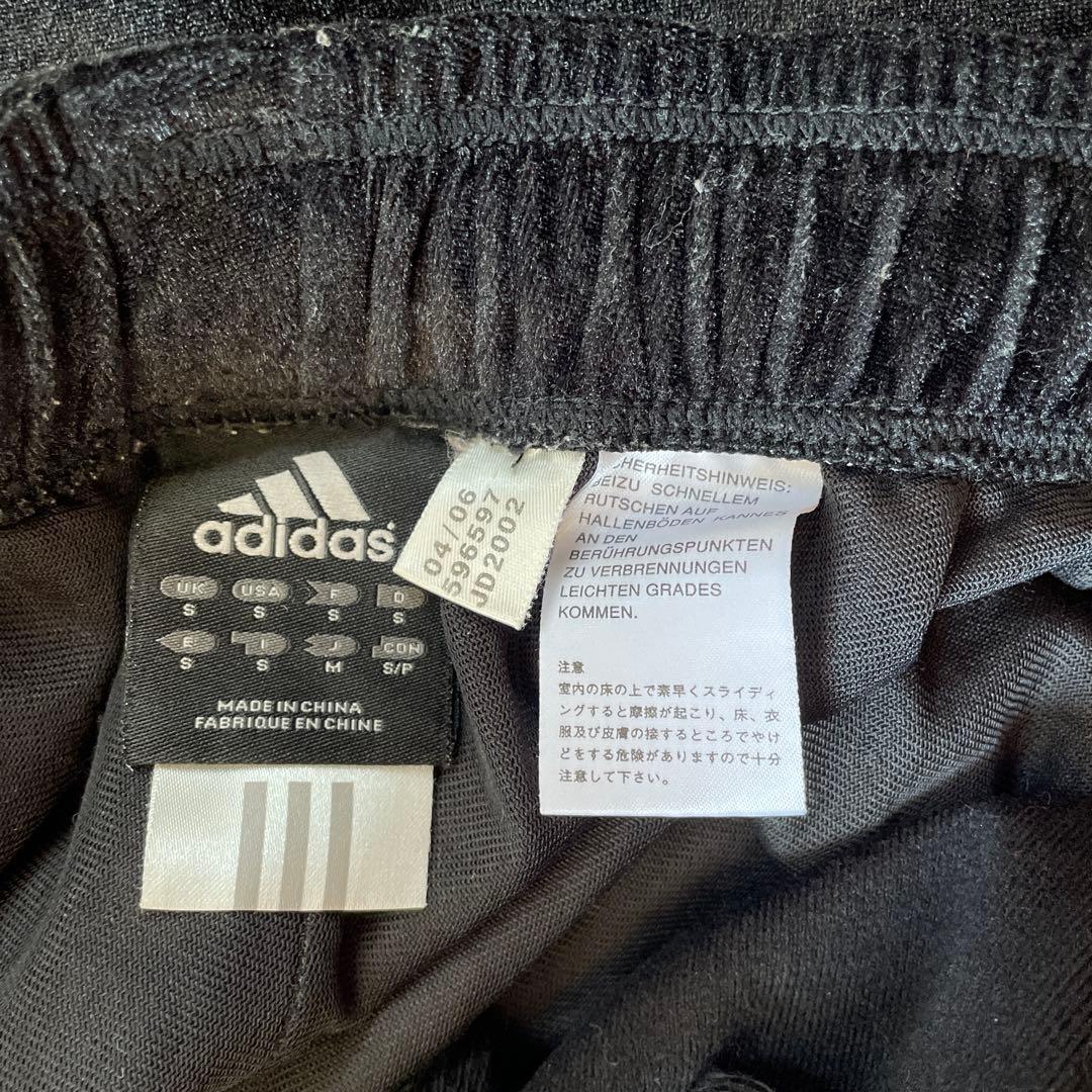 00s adidas ベルベット　ベロア　ジャージ　セットアップ ブラック