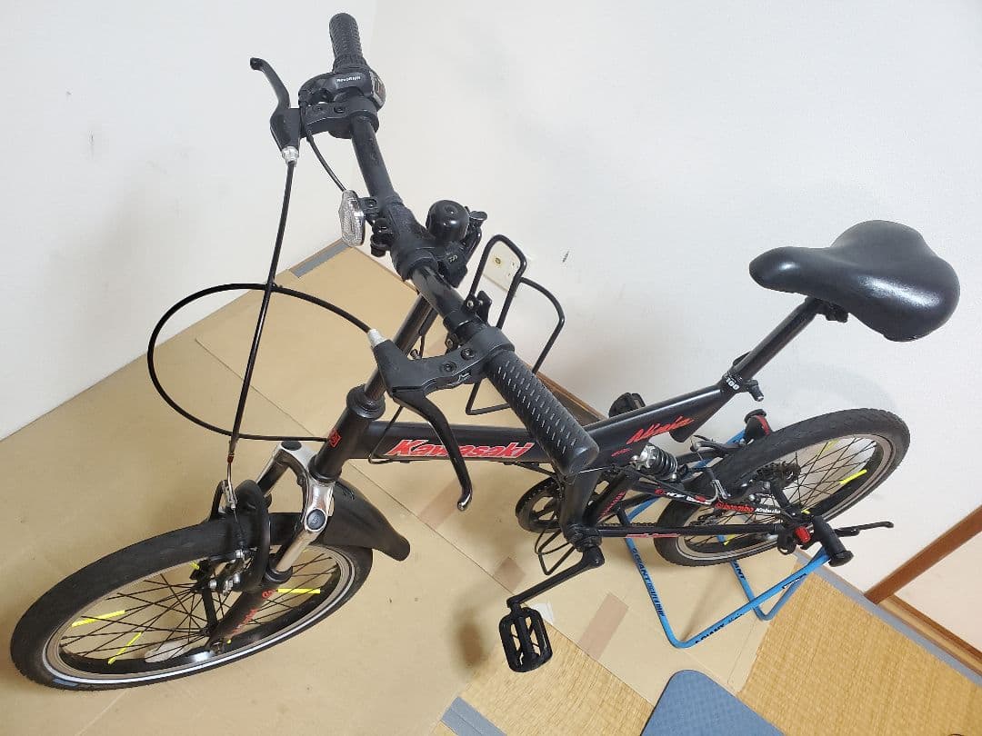 KYUZO KZ-100 折りたたみ自転車 ブラック カワサキ仕様