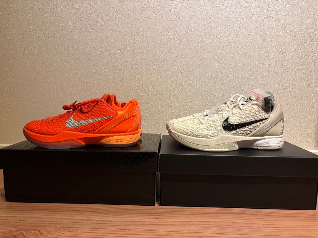 シューズ(男性用) Nike Kobe 6 Protro Sail or Total Orange