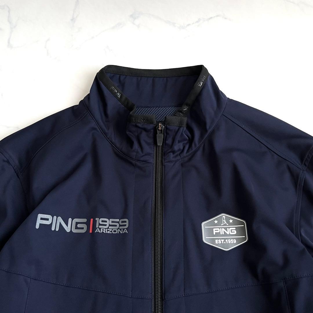 【極美品】PING メンズ ゴルフウェア ジップアップブルゾン ジャケット XL