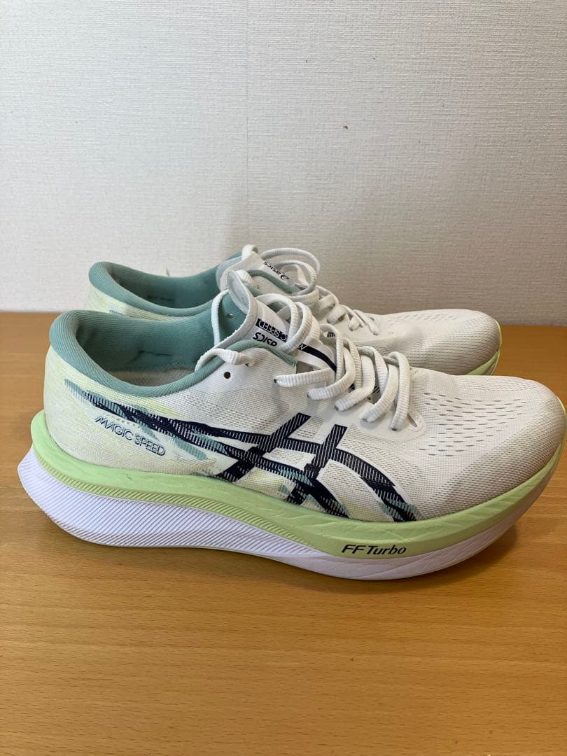 ASICS MAGIC SPEED 4 27.5cm ホワイト/グリーン