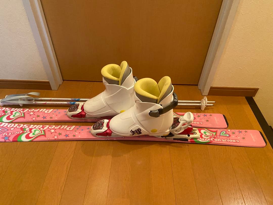 スキーセット　ガールズ　板120cm/ブーツ23cm 中古