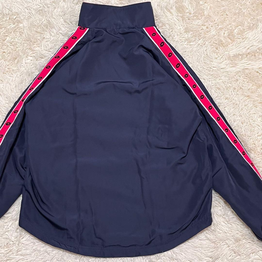 ✨美品✨ Lotto ジャージ上下セット 裏フリース ネイビー/ピンク M