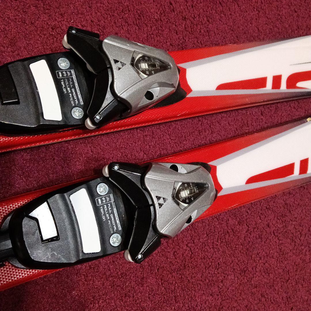 FISCHER スキー板 ホワイト/レッド バインディング付き　140