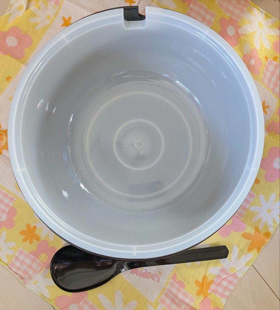 【昭和レトロ】漆塗り おひつ　トンボと草の装飾 　しゃもじ付き