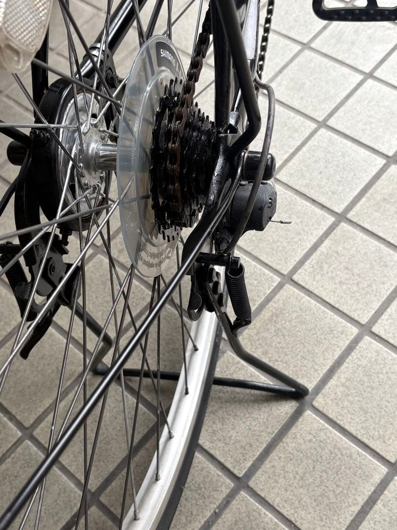 にしほ さん専用新品タイヤの前後ステンレス製籠付きお買い物仕様軽快車(27㌅)