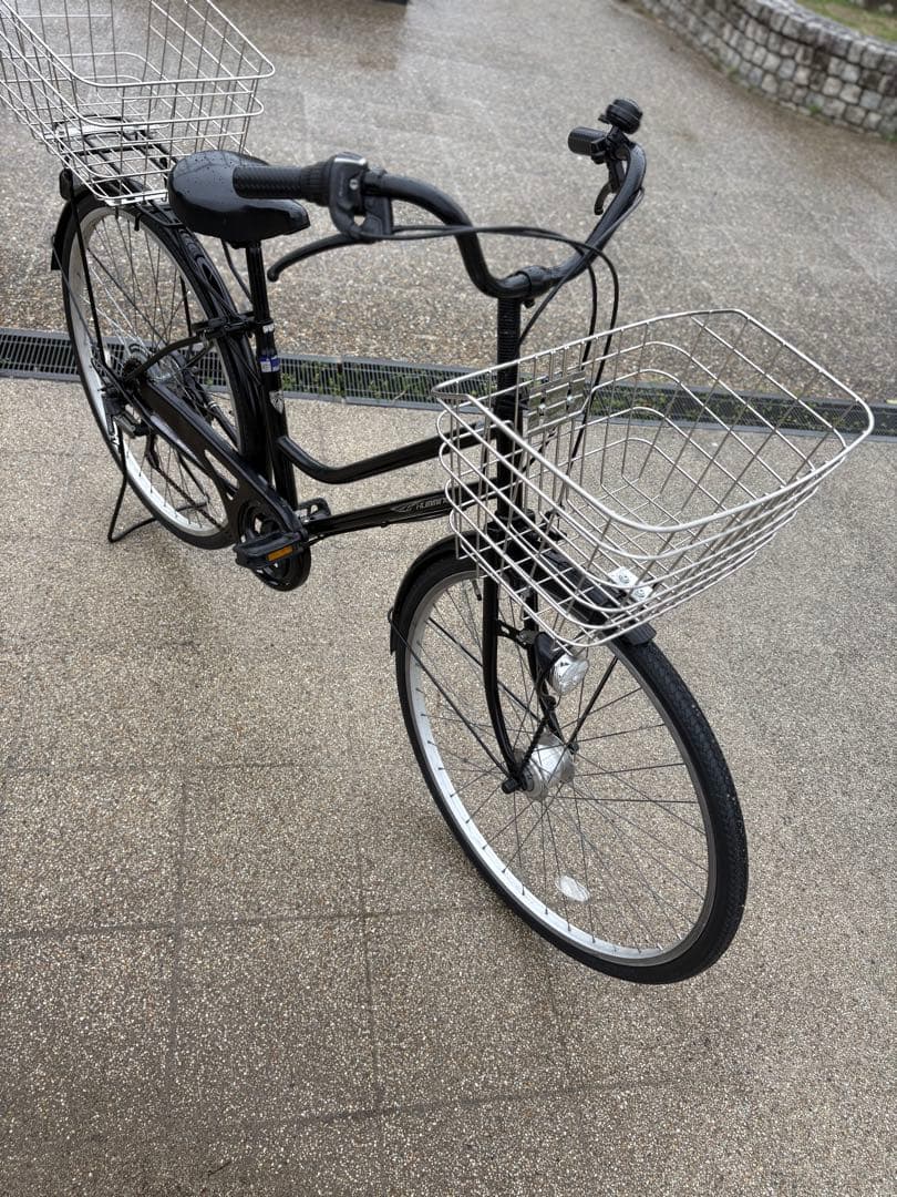 にしほ さん専用新品タイヤの前後ステンレス製籠付きお買い物仕様軽快車(27㌅)