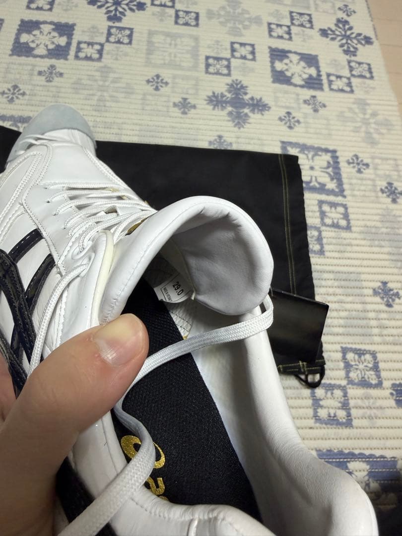 asics GOLDSTAGE スパイク ホワイト/ネイビー