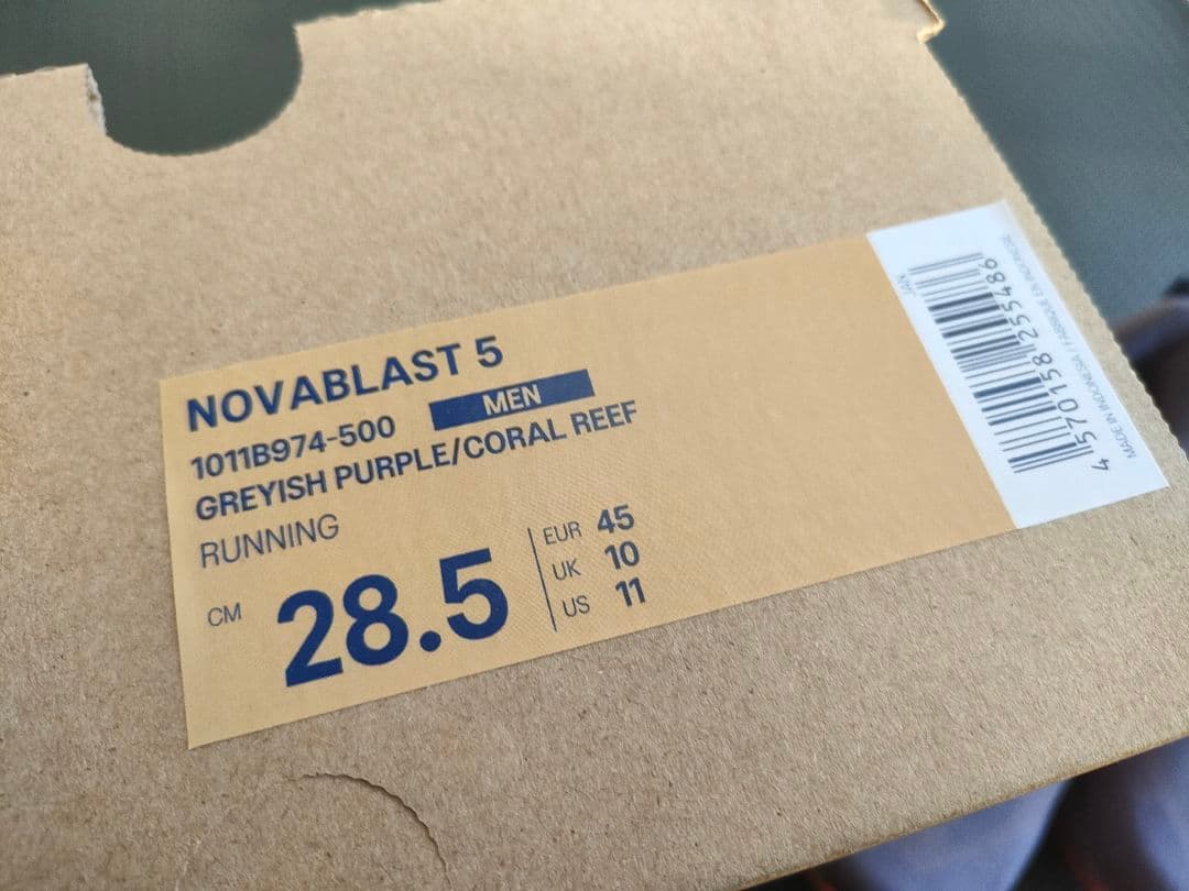 【新品/タグ付】ASICS NOVABLAST 5 PURPLE 28.5cm