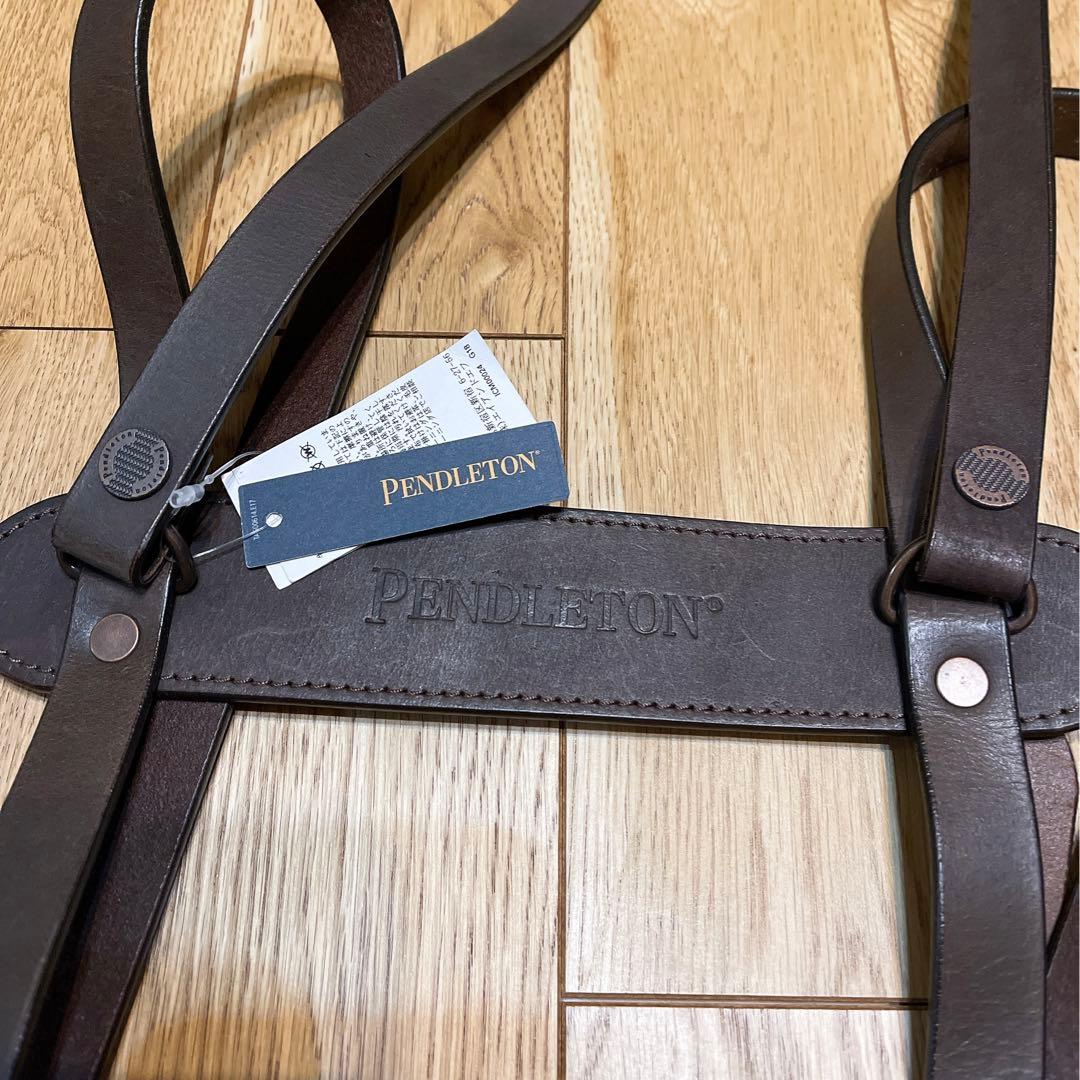 【新品】PENDLETON ペンドルトン ラージ プレミアム レザーキャリアー