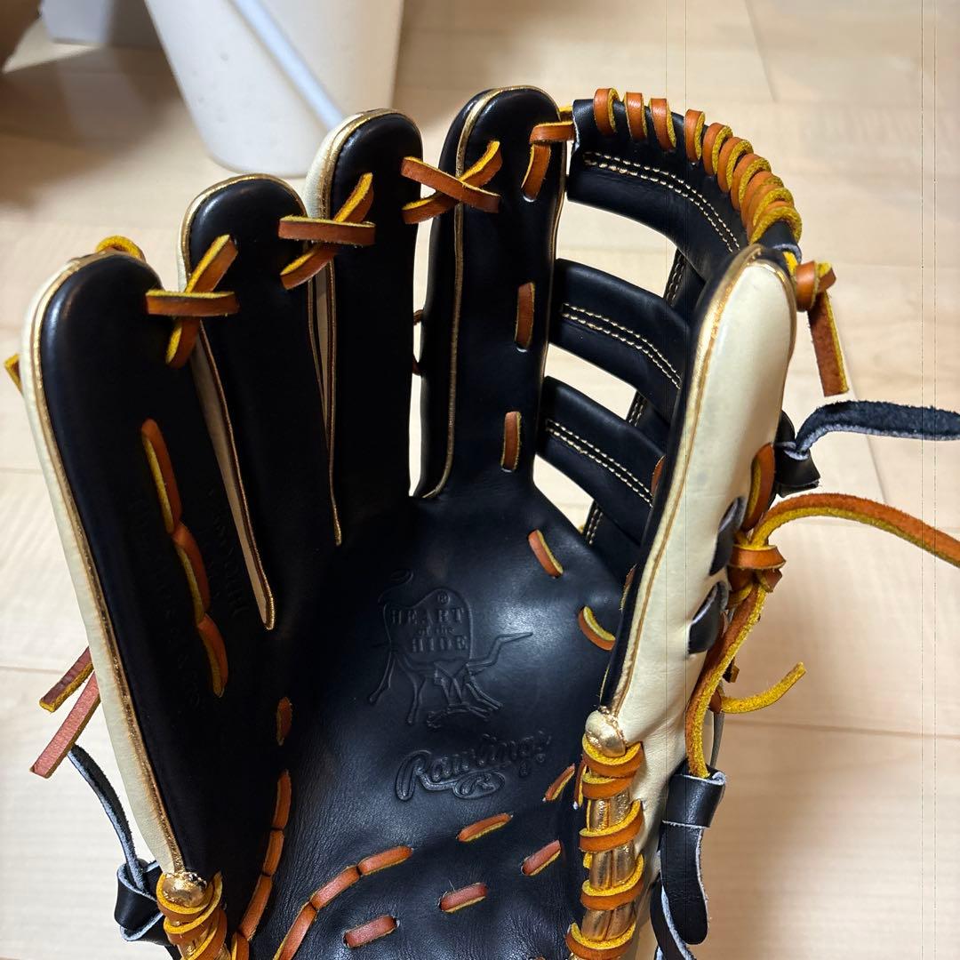 Rawlings 左投げ外野手用オーダー黒/キャメル