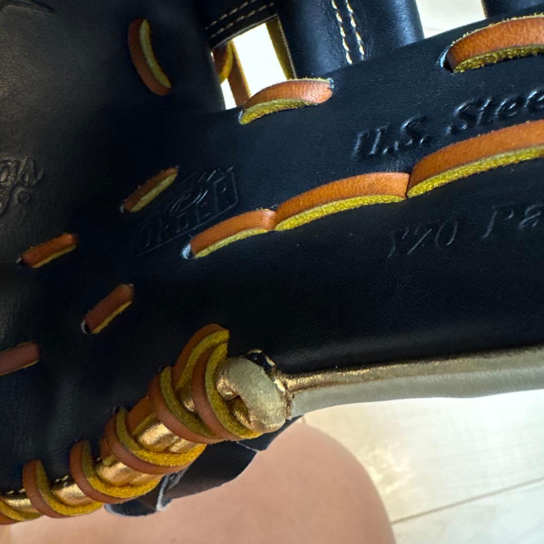 Rawlings 左投げ外野手用オーダー黒/キャメル