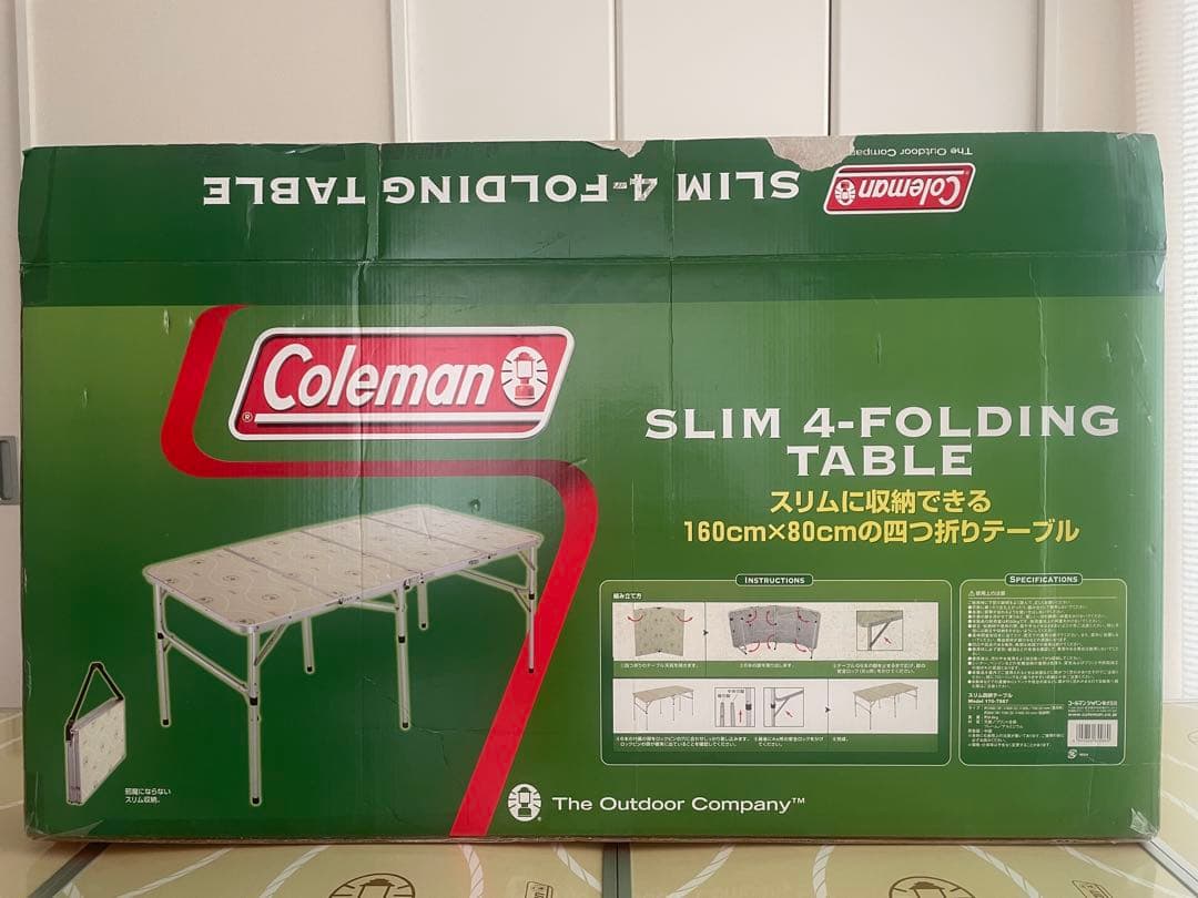 Coleman 折りたたみテーブル　160×80cm