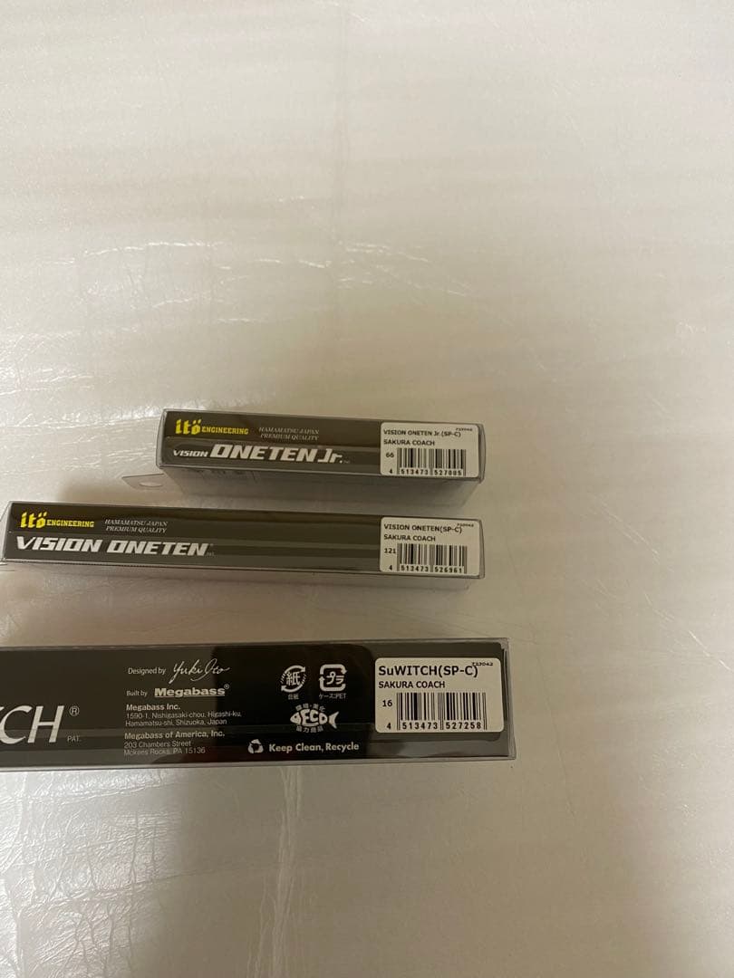 Megabass ワンテン& SuWITCH 3点セットサクラコーチsp-c