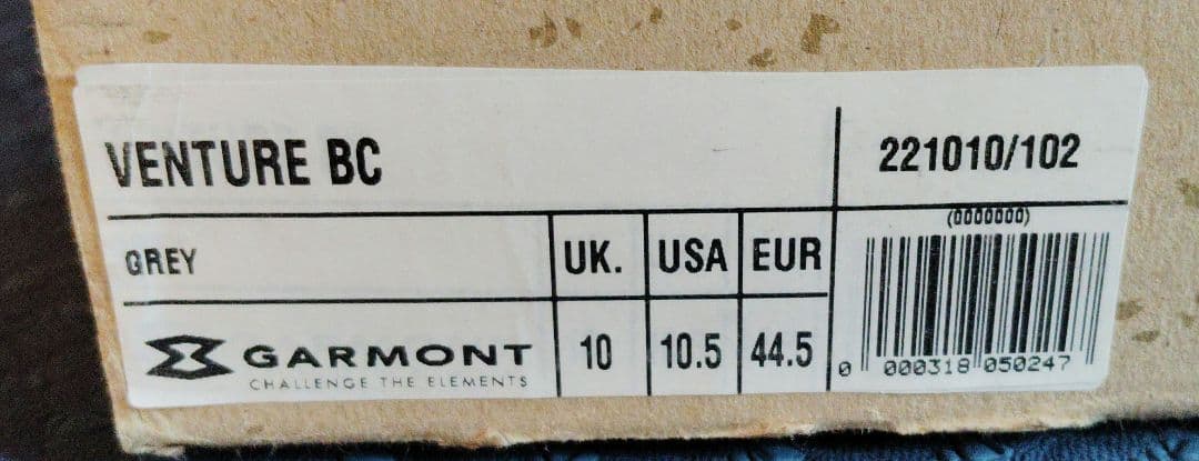 GARMONT ガーモントVENTURE BC EUR 44.5 NNNBC対応