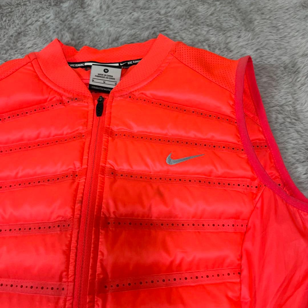 激レア NIKE ナイキ エアロロフト ダウン ベスト ランニング オレンジ