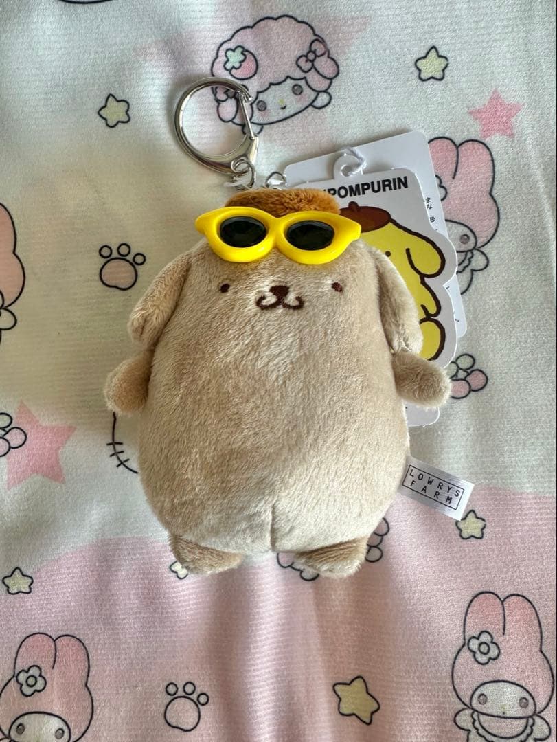 ローリーズファーム　ポムポムプリン　マスコット　日焼け　ぬいキーホルダー