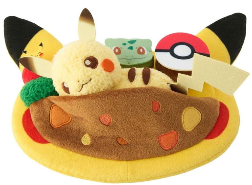 ポケモン★♥ピカチュウ♥★カフェプレート風 ぬいぐるみ★ポケセンセンター