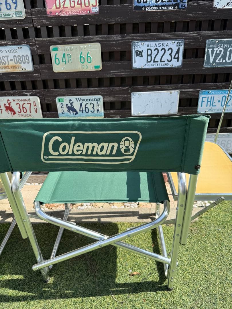 2脚セット　テーブル付き折りたたみチェア　コールマン　キャンプ　アウトドア