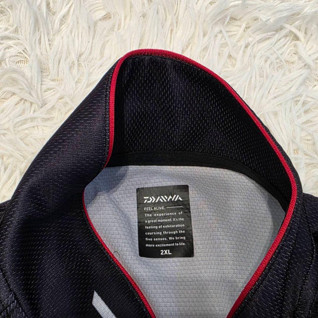 美品☆ ダイワ トーナメント ドライシャツ 2XL DE-7406 黒 日本製