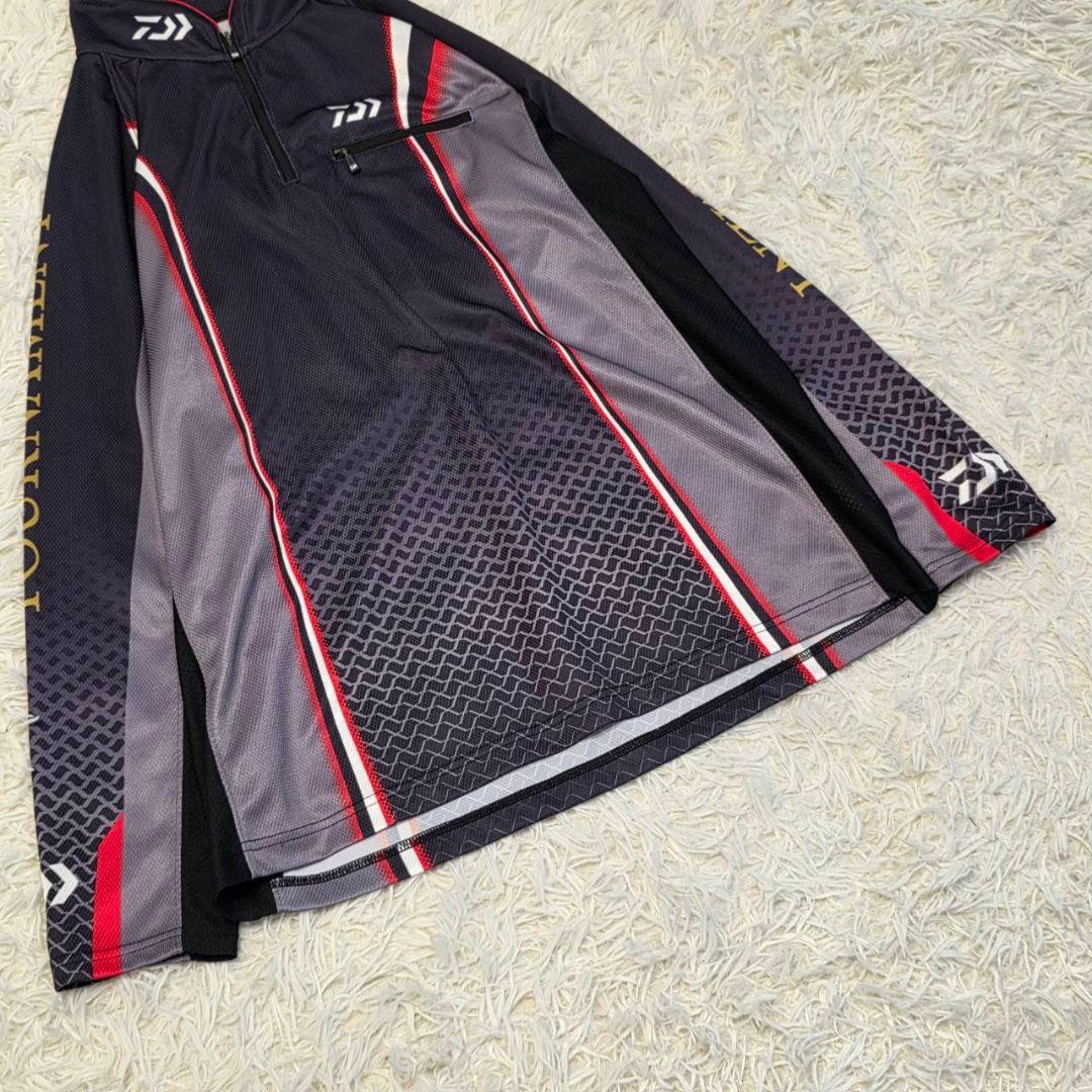 美品☆ ダイワ トーナメント ドライシャツ 2XL DE-7406 黒 日本製