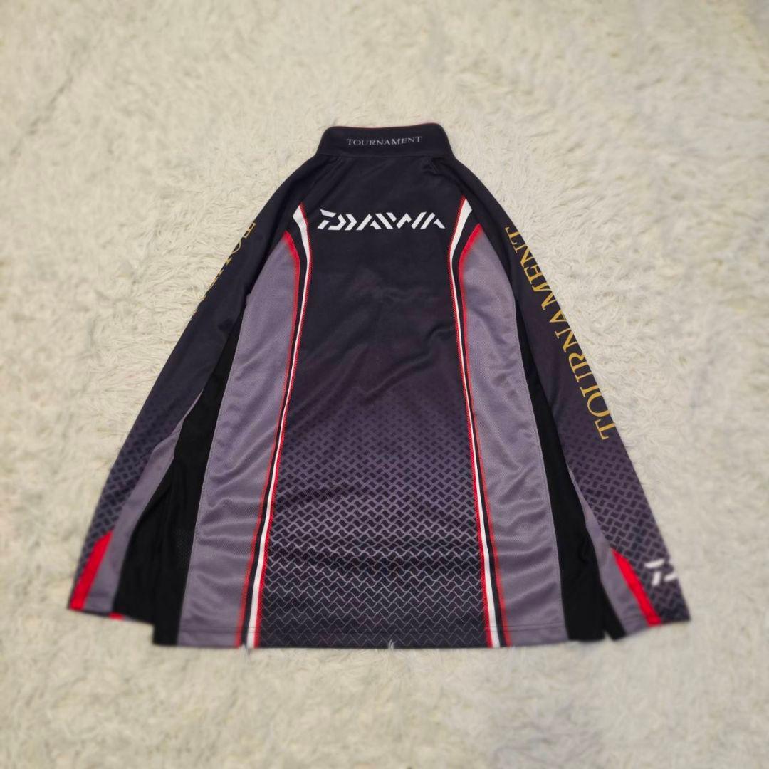 美品☆ ダイワ トーナメント ドライシャツ 2XL DE-7406 黒 日本製