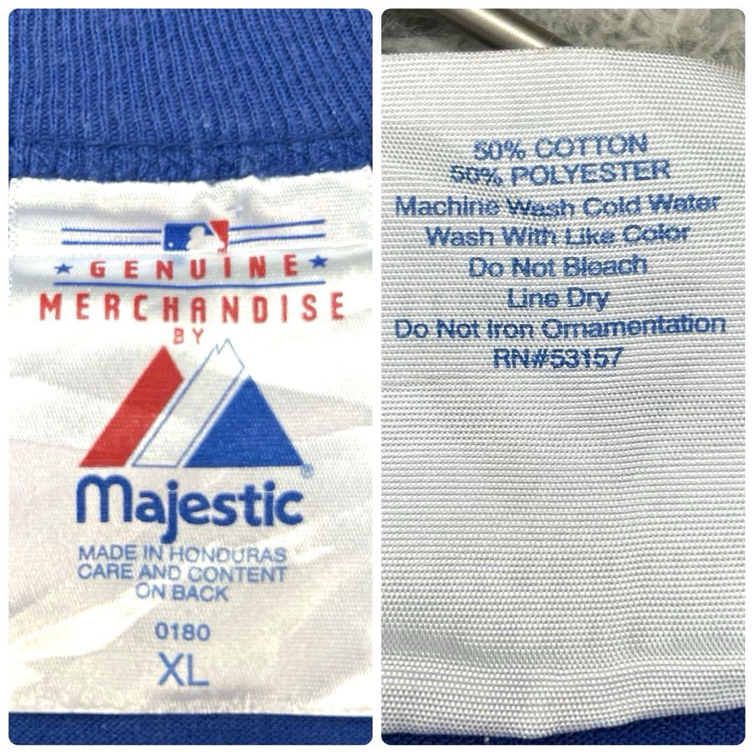 Majestic 推定2000年代 RANGERS コーチTシャツ XL 青