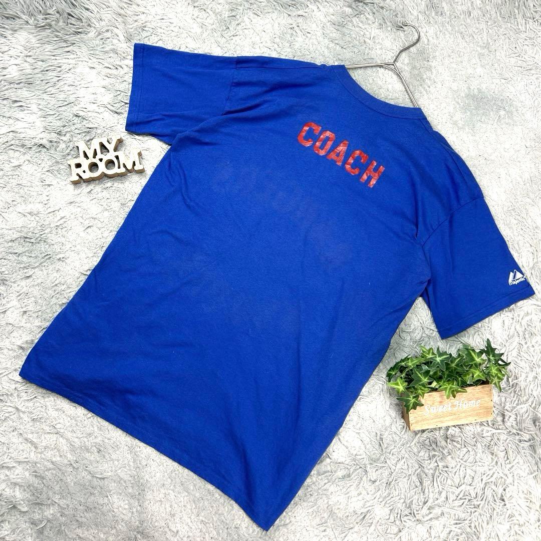 Majestic 推定2000年代 RANGERS コーチTシャツ XL 青