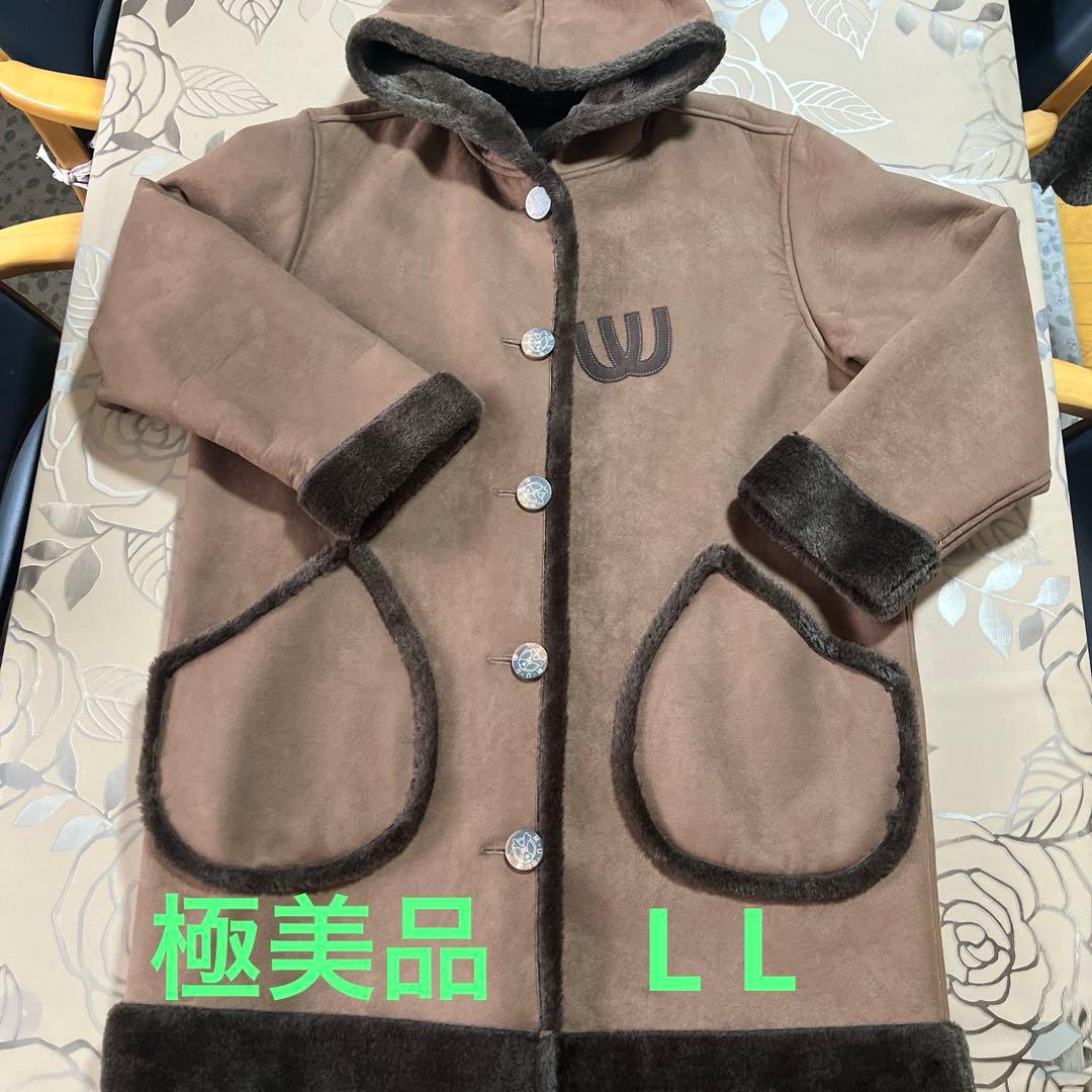 M.Uスポーツ　ブラウン厚手フード付きコート　大きいサイズ