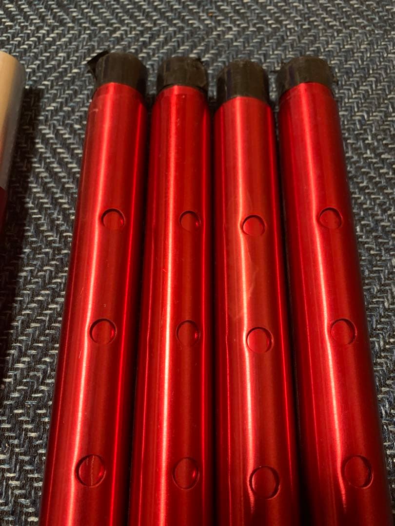 FIELDOOR アルミテントポール 直径32mm 4本セット 2又ユニット