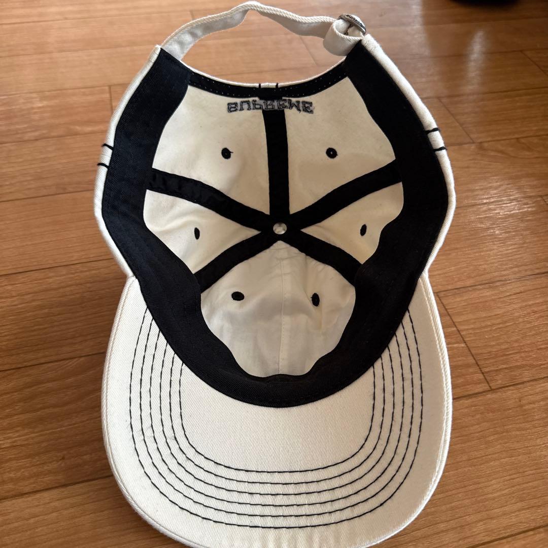 SUPREME BigStitah 6-Panel キャップ白