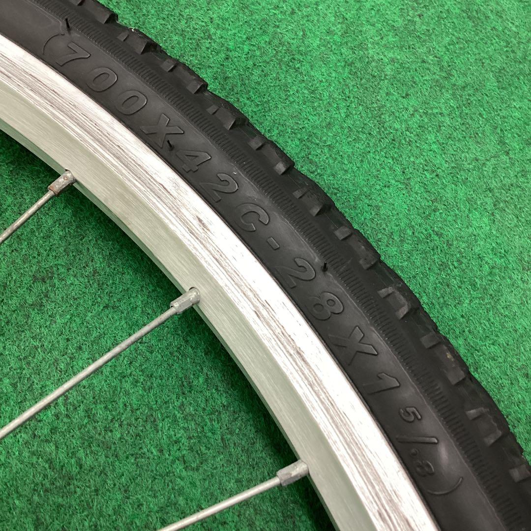 完組ホイール　700x42c　ハブダイナモ　フロント　前　ON　自転車