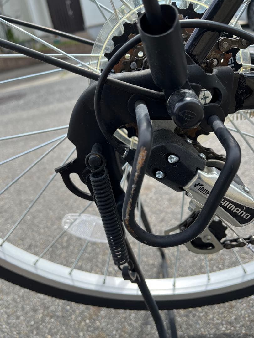 [滋賀県大津市 自宅引取り限定] 黒色 SHIMANO 6速シティサイクル