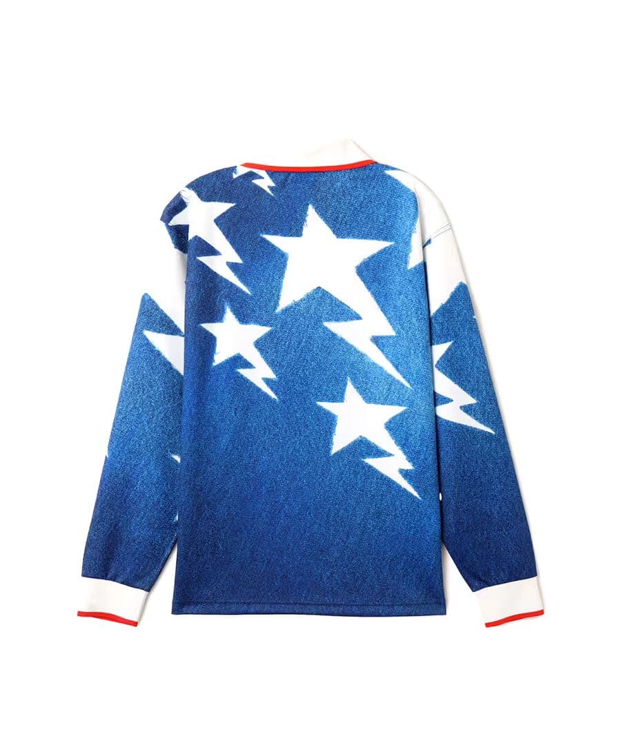 ウェア A BATHING APE adidas LS Jersey Blue XL
