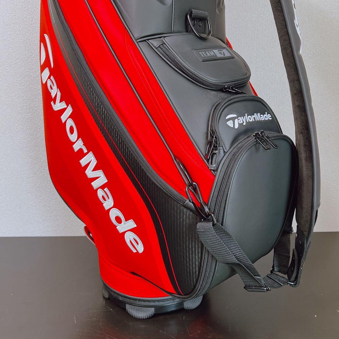新品 テーラーメイド ステルス キャディバッグ 9.5型 ツアープロモデル 赤黒