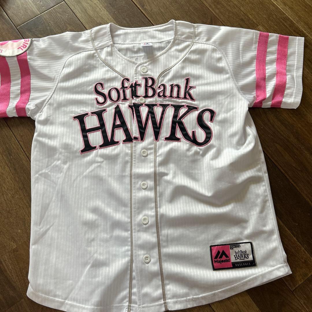 今月までレア☆栗原陵矢SoftBankHAWKS鷹ガール24ユニフォームMレプリ