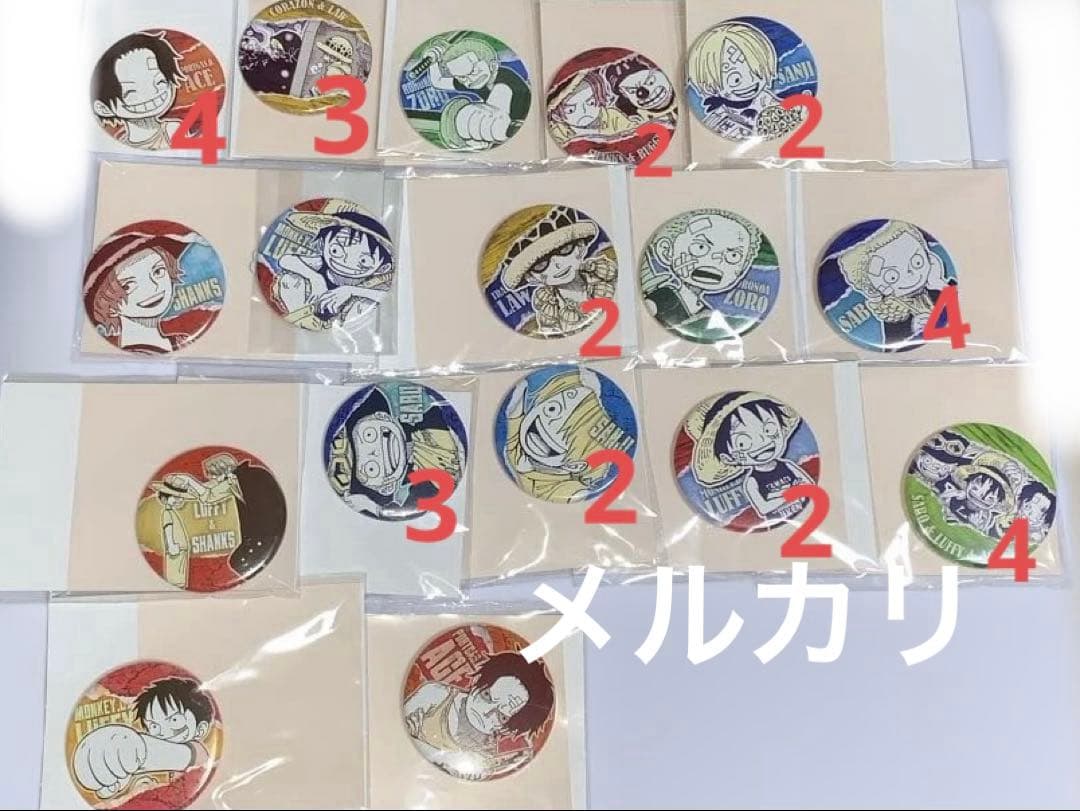 ワンピース コレクション 缶バッジ 子供時代 プチ まとめ売り