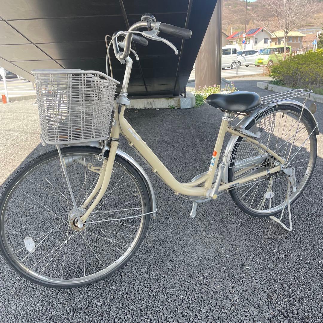 ブリヂストン製ママチャリ 26インチ自転車 カゴ/鍵/オートライト付