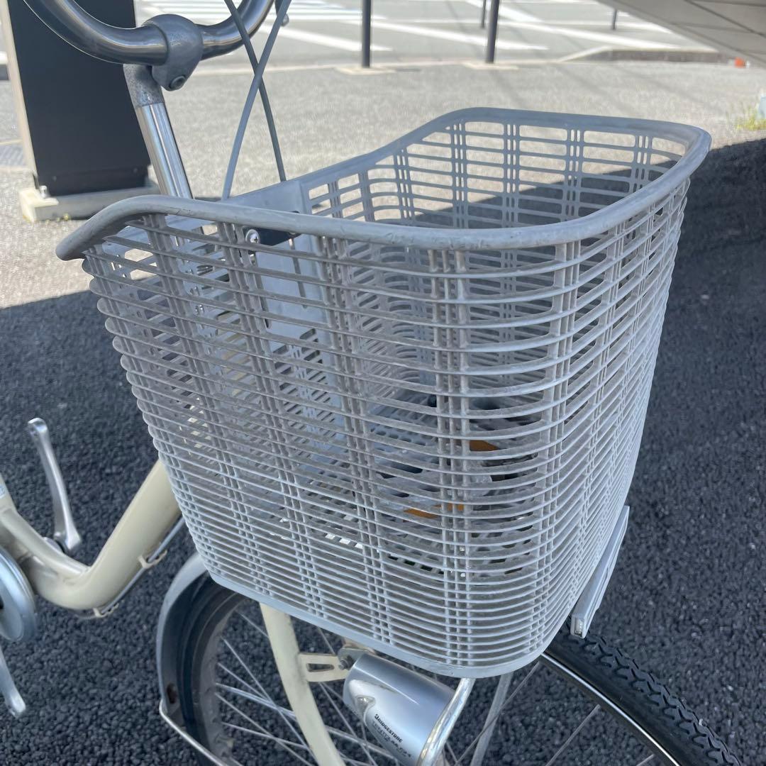 ブリヂストン製ママチャリ 26インチ自転車 カゴ/鍵/オートライト付