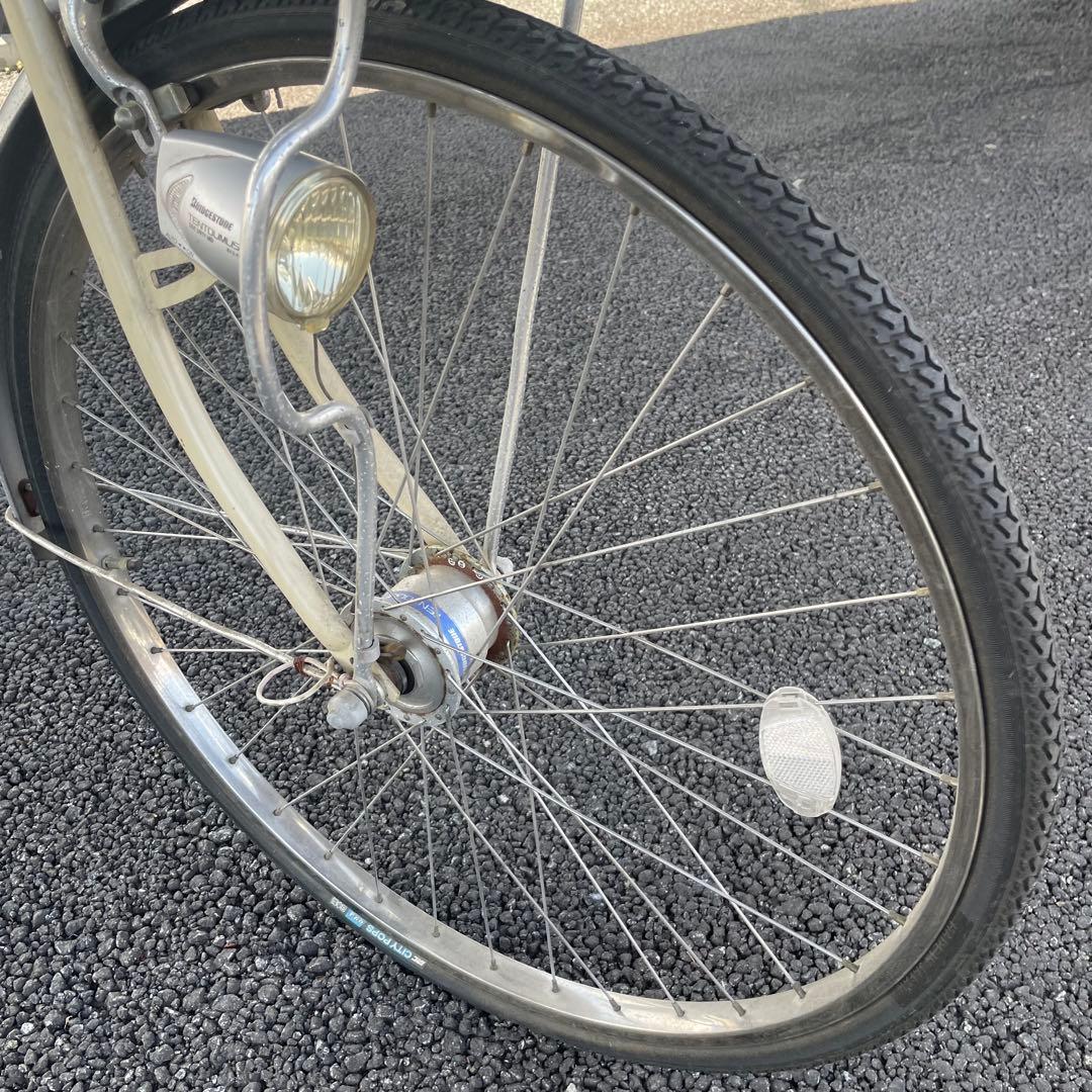 ブリヂストン製ママチャリ 26インチ自転車 カゴ/鍵/オートライト付