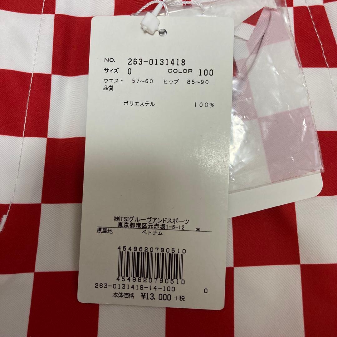 【未使用】ジャックバニーJACKBUNNYゴルフウェアパンツサイズ0レディース赤
