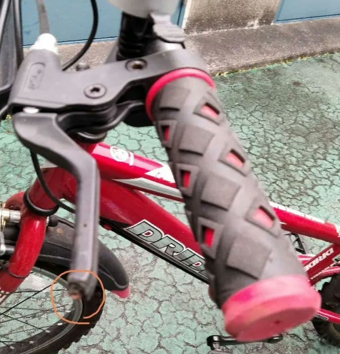 子供用自転車 赤 前部バスケット付き 　ドライド 20インチ