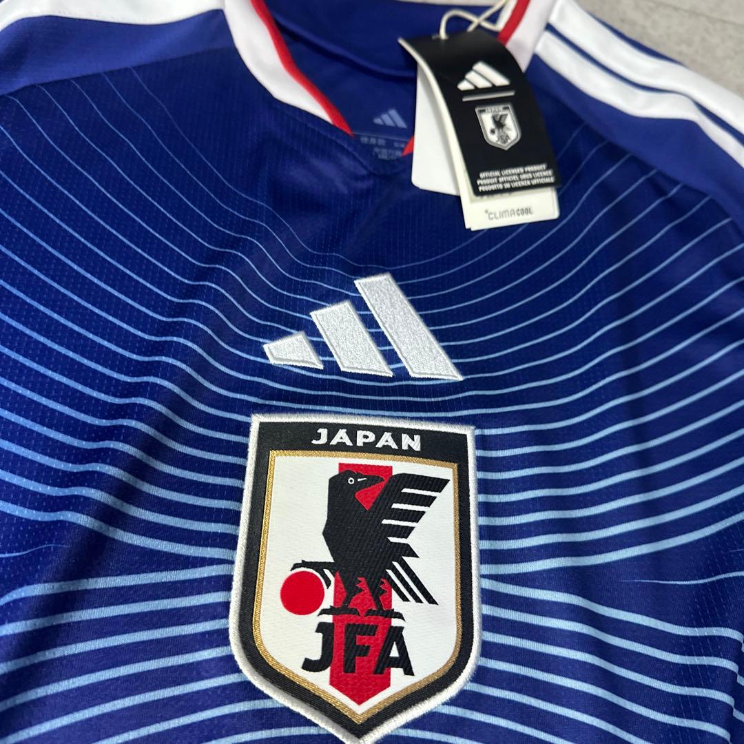 adidas 日本代表 サッカーシャツ 青　Mサイズ