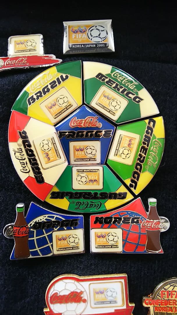 2001FIFAコンフェデカップ コカ・コーラピンバッジセット