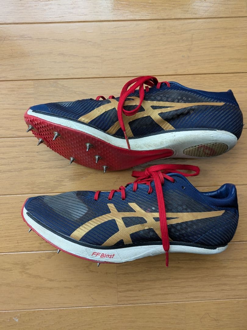 ASICS ソニックスプリントエリート3 スパイクシューズ ネイビー/レッド