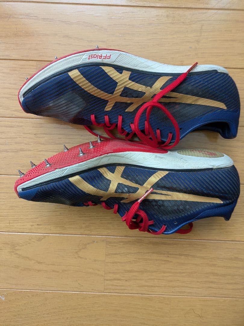 ASICS ソニックスプリントエリート3 スパイクシューズ ネイビー/レッド