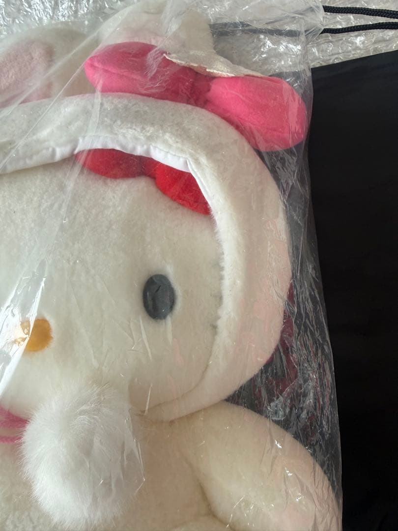 ハローキティ ぬいぐるみ ウサギ耳付き　雪うさぎ