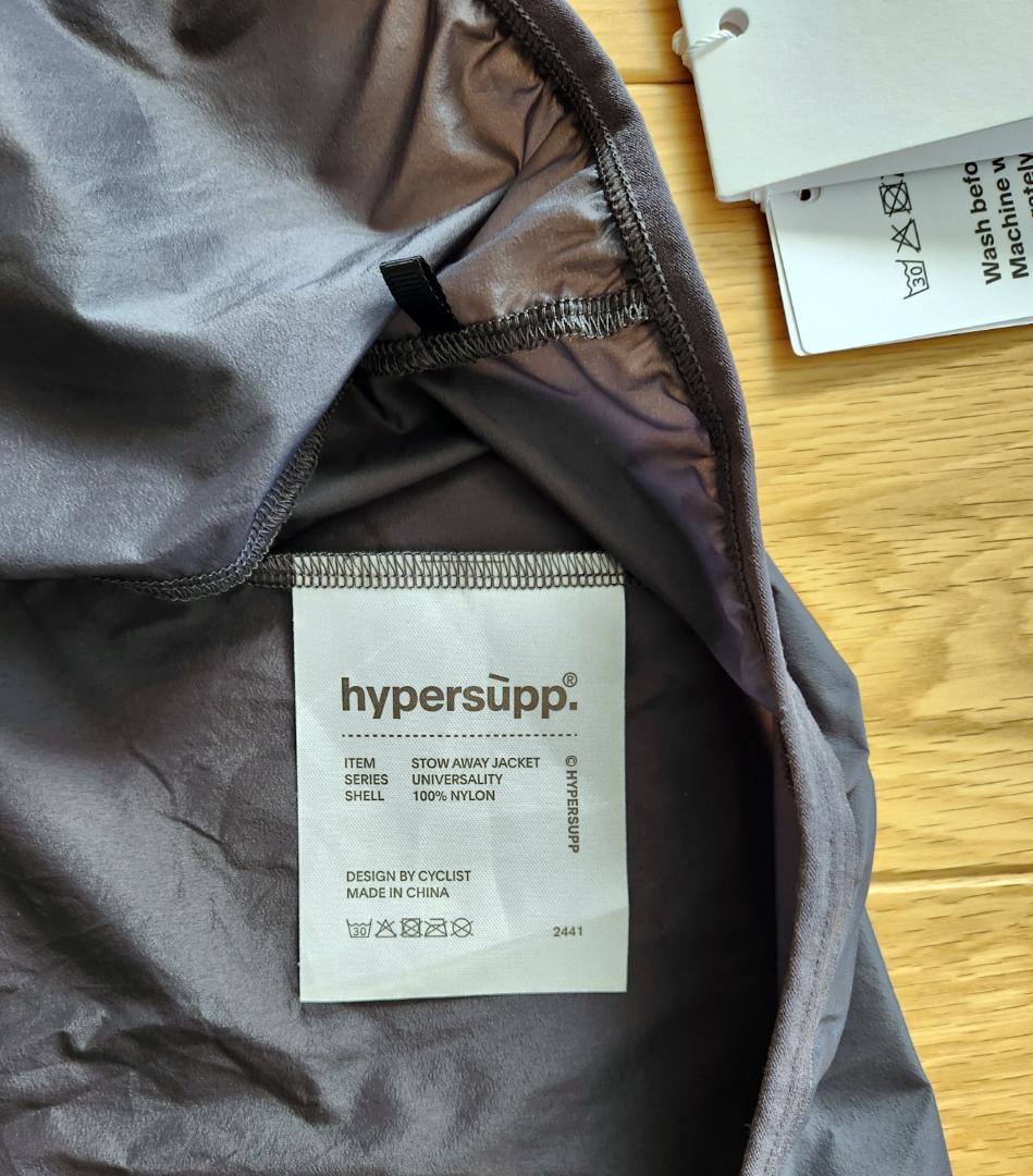 ウェア hypersupp Stow Away Jacket Dark Gray S