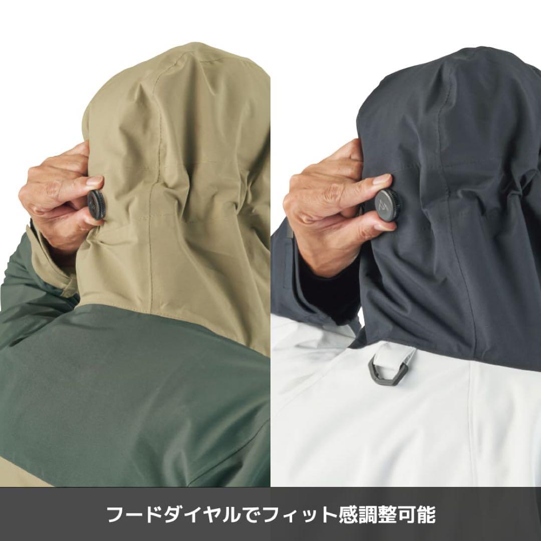 エックスシェルター超透放湿レインジャケット　ホワイトS