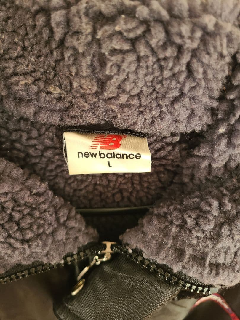 new balance ベンチコート L ブラック